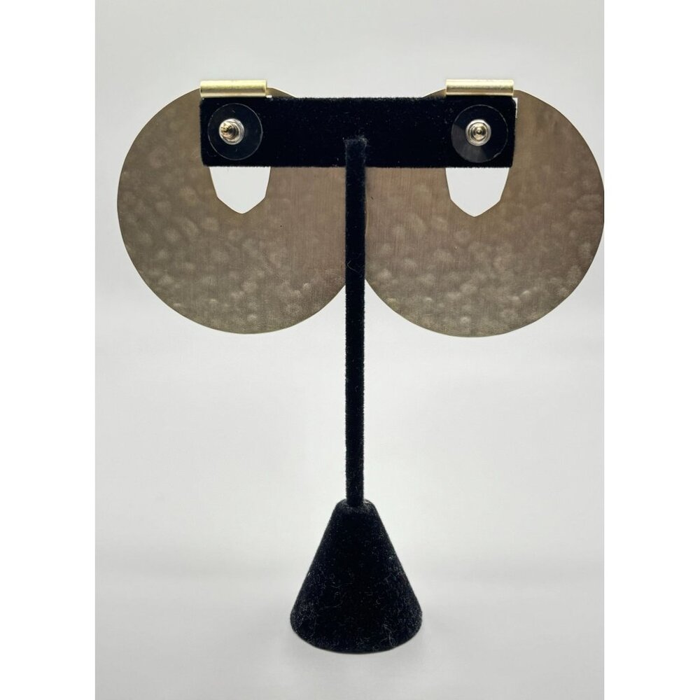 Kendra Scott Hammered Gold-Tone Statement Hoop Earrings - Picture 8 of 8